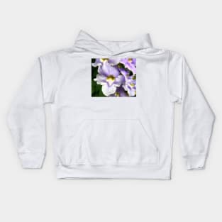 Purple and Yellow Flower Blooms Kids Hoodie